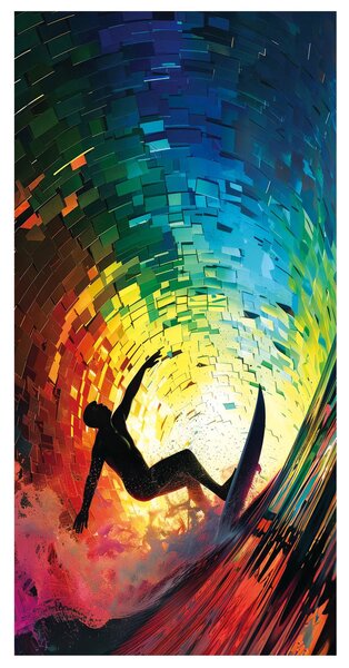 PLÁŽOVÁ OSUŠKA Z MIKROVLÁKNÁ SURF 100X180 CM VZOROVANÁ BS