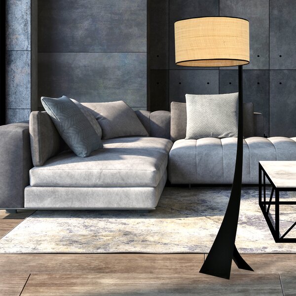 Emibig Estrella stojací lampa 1x15 W černá-béžová 1157/LP1