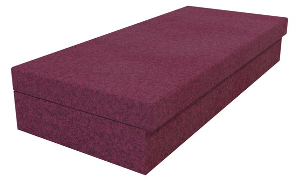 Válenda 90x200 cm celočalouněná vínová s úložným prostorem