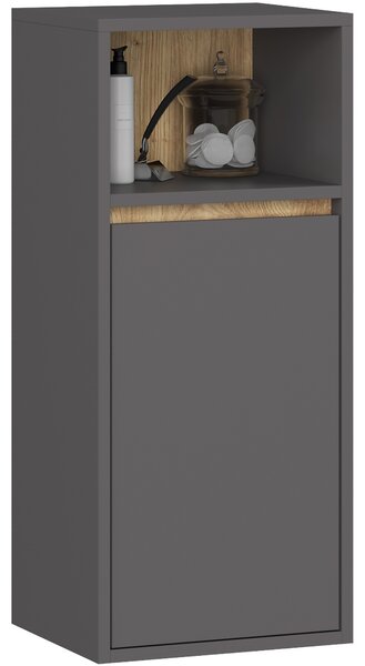 Ak furniture Závěsná koupelnová skříňka VAMI 35 cm šedý grafit/dub artisan