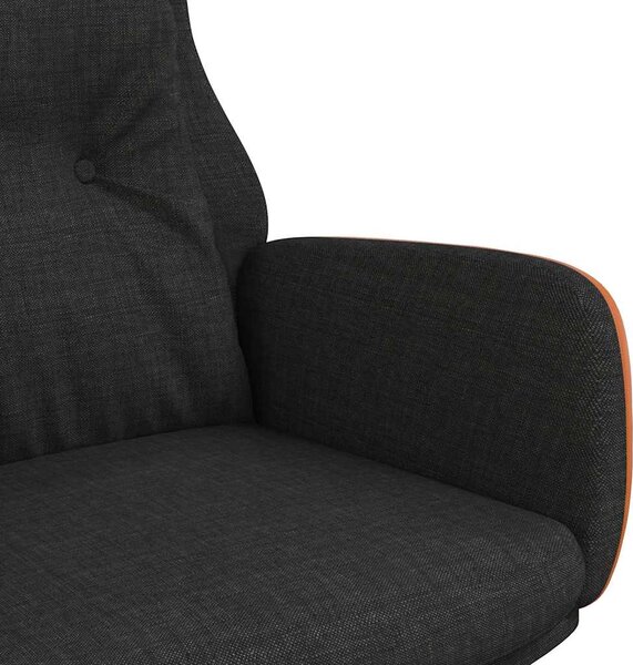 Relaxační křeslo černé textil a PVC 341307