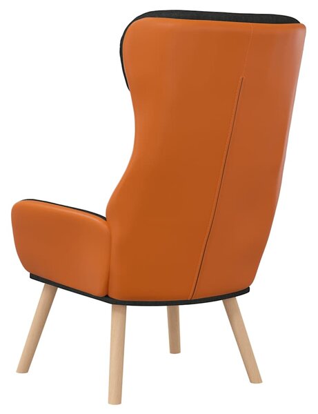 Relaxační křeslo černé textil a PVC 341307
