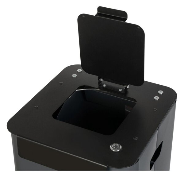 Alda Víko pro koš EKO WALL Station a EKO STAR Station, lakovaná ocel, černá