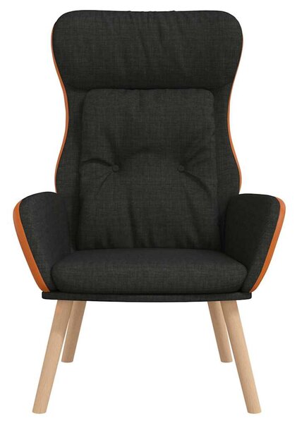 Relaxační křeslo černé textil a PVC 341307