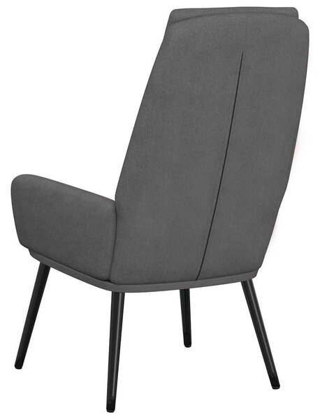 Relaxační křeslo světle šedé textil 341312