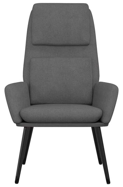 Relaxační křeslo světle šedé textil 341312