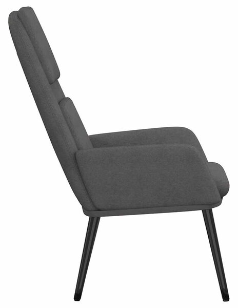 Relaxační křeslo světle šedé textil 341312
