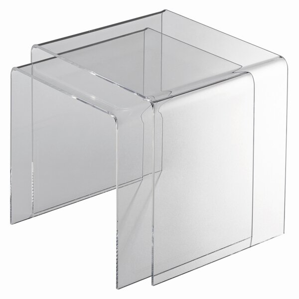 SADA ODKLÁDACÍCH STOLKŮ, čiré, plast, 40/33/36/33/33 cm - Online Only konferenční stolky, Online Only