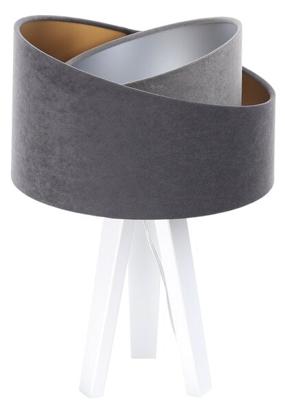 BPS koncept Stolní lampa GALAXY stříbrná-zlatá, 1xE27, v. 45 cm Barva základny: Černé dřevo