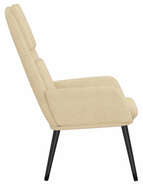 Relaxační židle krémová textil 341314