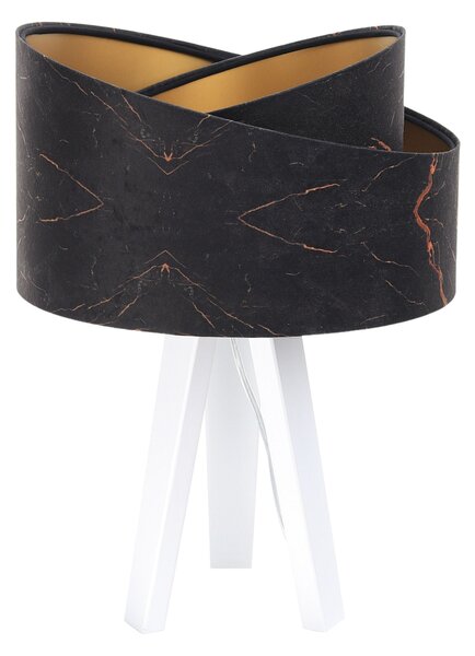BPS koncept Stolní lampa GALAXY černá-oranžová, 1xE27, v. 45 cm Barva základny: Bílé dřevo