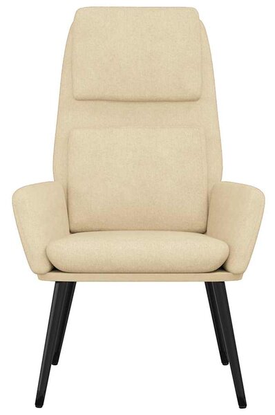 Relaxační židle krémová textil 341314