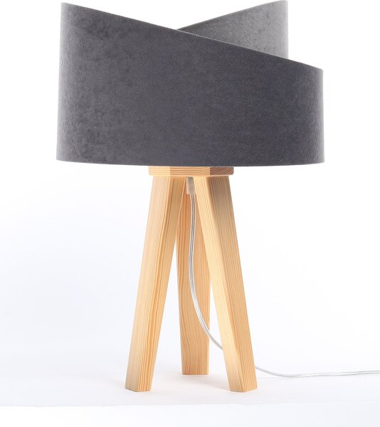BPS koncept Stolní lampa GALAXY stříbrná-zlatá, 1xE27, v. 45 cm Barva základny: Černé dřevo