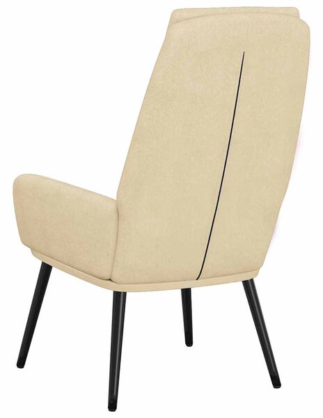 Relaxační židle krémová textil 341314