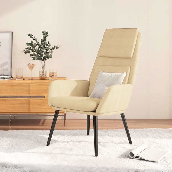Relaxační židle krémová textil 341314