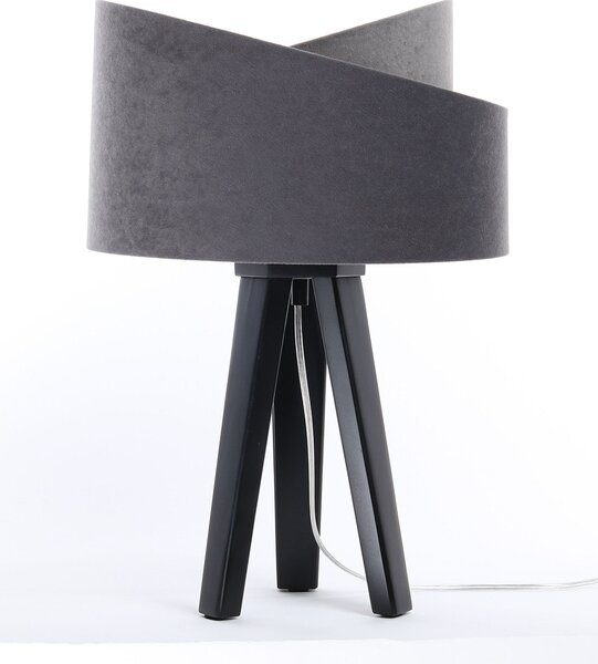 BPS koncept Stolní lampa GALAXY stříbrná-zlatá, 1xE27, v. 45 cm Barva základny: Černé dřevo