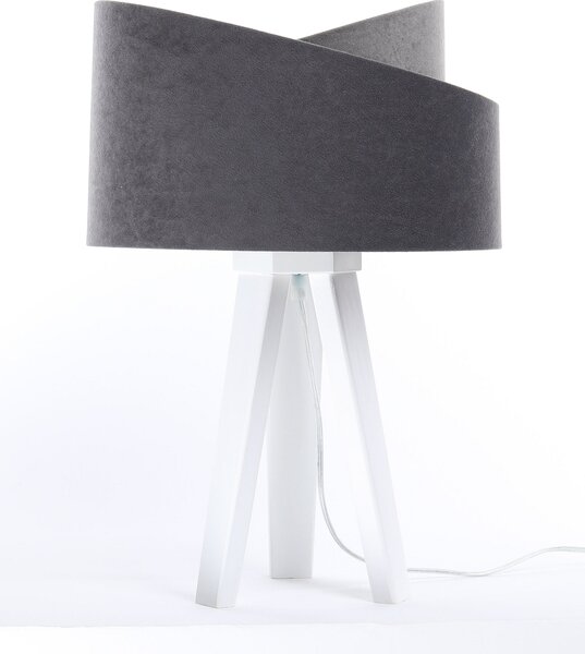 BPS koncept Stolní lampa GALAXY stříbrná-zlatá, 1xE27, v. 45 cm Barva základny: Černé dřevo
