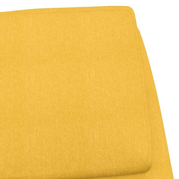 Relaxační křeslo hořčicově žluté textil 341319