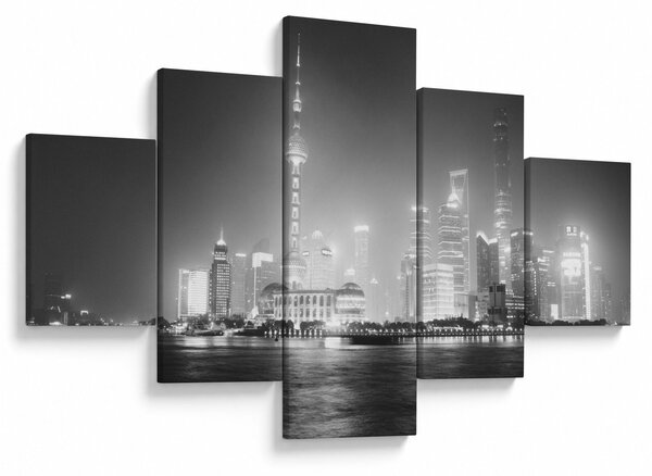 Obraz moderních mrakodrapů (125x70 cm)