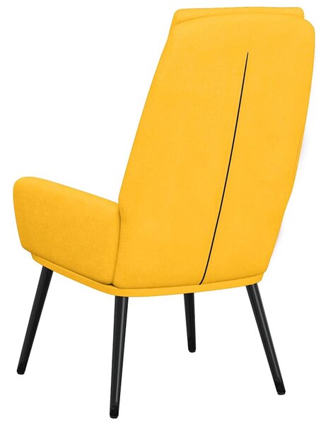 Relaxační křeslo hořčicově žluté textil 341319