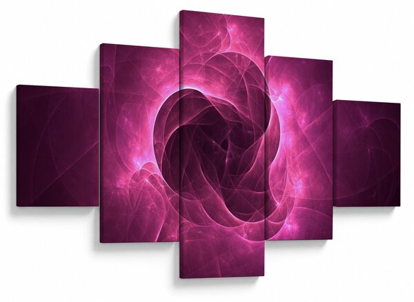 Obraz moderní růžové abstrakce (125x70 cm)