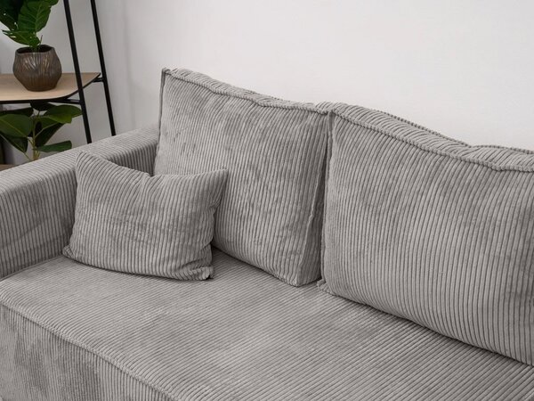 Světle šedá rohová pohovka SMART COSARO, oboustranná + 2 polštářky ZDARMA