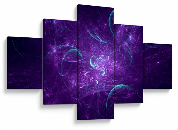 Obraz moderní modré abstrakce (125x70 cm)