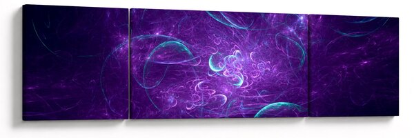 Obraz moderní modré abstrakce (170x50 cm)
