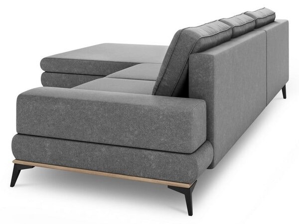 Šedá rozkládací rohová pohovka Windsor & Co Sofas Planet, levý roh