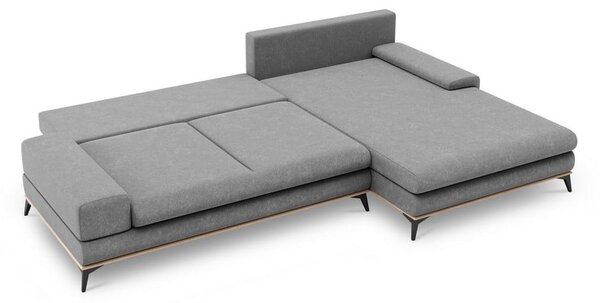 Šedá rozkládací rohová pohovka Windsor & Co Sofas Planet, pravý roh
