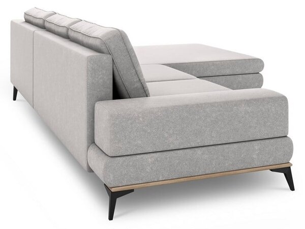 Světle šedá rozkládací rohová pohovka Windsor & Co Sofas Planet, pravý roh