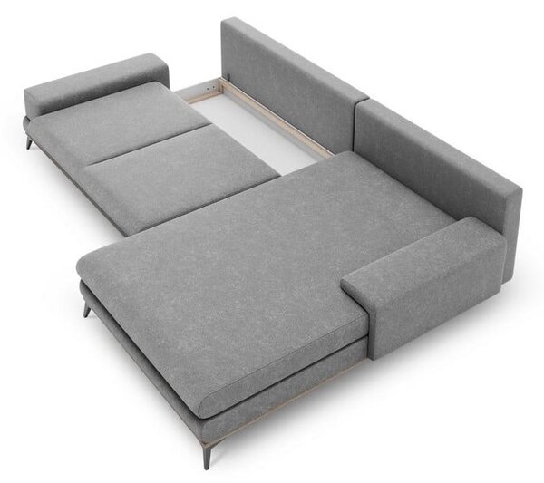 Šedá rozkládací rohová pohovka Windsor & Co Sofas Planet, pravý roh