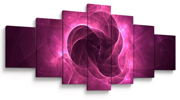 Obraz moderní růžové abstrakce (210x100 cm)