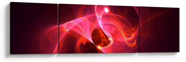 Moderní obraz růžové abstrakce (170x50 cm)
