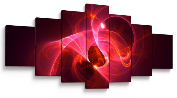 Moderní obraz růžové abstrakce (210x100 cm)