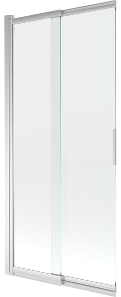Mexen Fox vanová zástěna dvoukřídlá posuvná 85 x 150 cm, transparentní, chrom - 891-085-002-01-00
