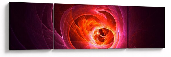 Moderní obraz růžové abstrakce (170x50 cm)