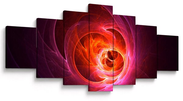 Moderní obraz růžové abstrakce (210x100 cm)