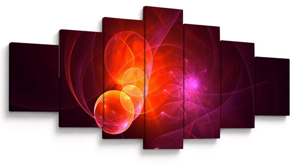 Moderní obraz růžové abstrakce (210x100 cm)