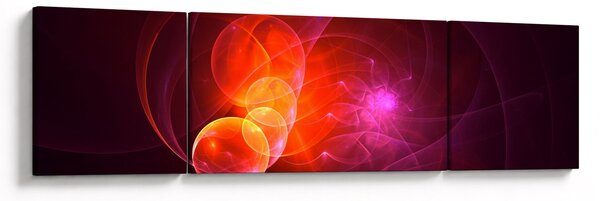 Moderní obraz růžové abstrakce (170x50 cm)