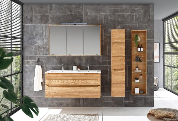 VYSOKÁ SKŘÍŇ, barvy dubu, barvy dubu, 30/150/35 cm Linea Natura - Koupelnové série, Online Only
