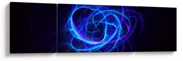 Obraz modrého abstraktního klubíčka (170x50 cm)