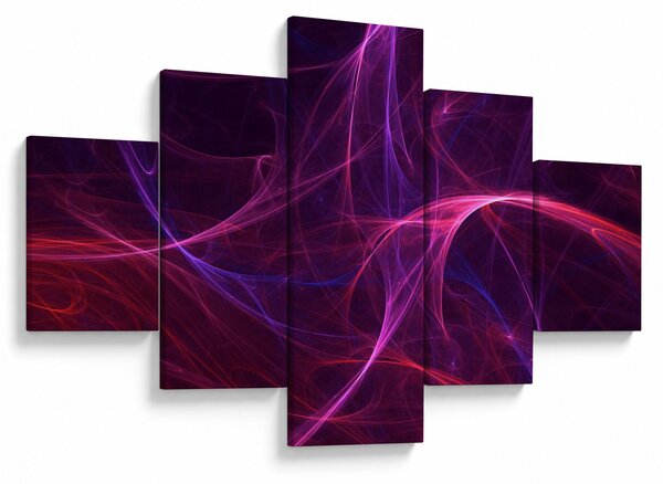 Abstraktní obraz křivek (125x70 cm)