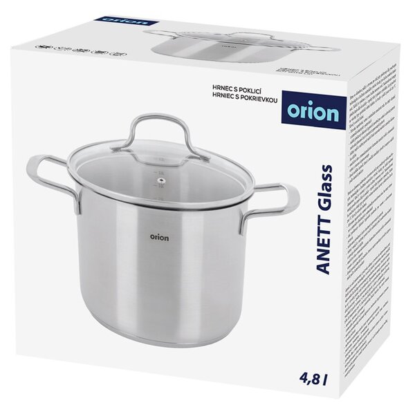 Hrnec ANETT Glass s poklicí 4,8 l