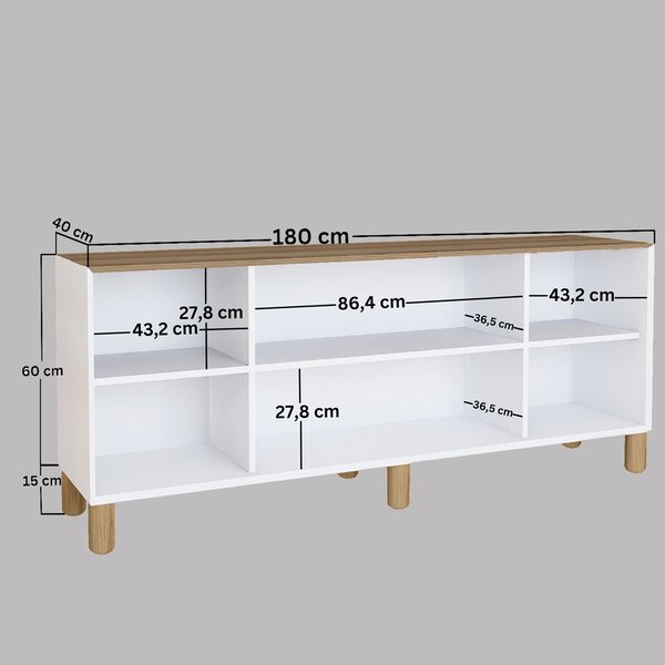 Komoda Bohsody K (ořech světlý). Akce -25%