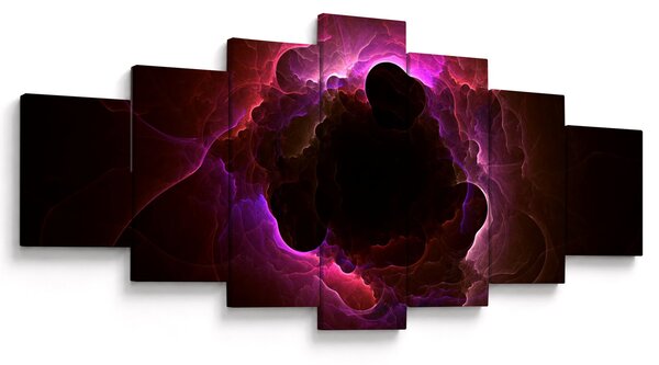 Obraz - abstrakce mraku (210x100 cm)