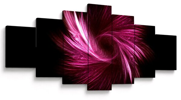 Obraz - růžová abstrakce (210x100 cm)