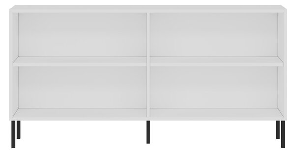 Komoda Zerksa (bílá + dub safírový). Akce -26%