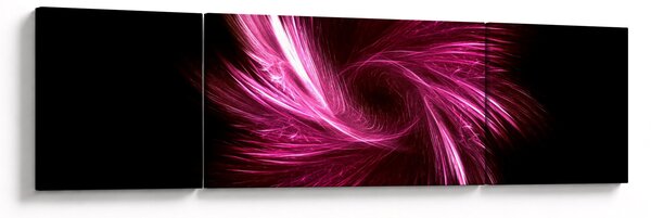 Obraz - růžová abstrakce (170x50 cm)