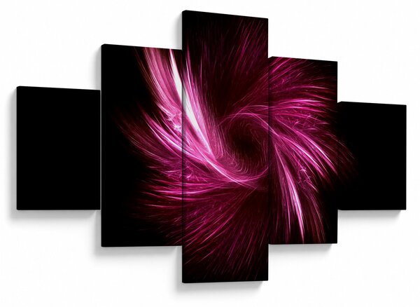 Obraz - růžová abstrakce (125x70 cm)